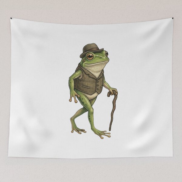 Item preview, Dapper Frog Gentleman Vintage Style Amphibian designed and sold by AntiqueImages.