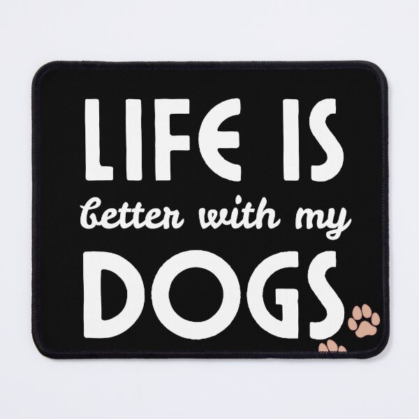 Item preview, Camiseta "La vida es mejor con perros" | Camiseta para amantes de los perros con texto blanco | Diseño minimalista con huella de pata designed and sold by Designprovider.