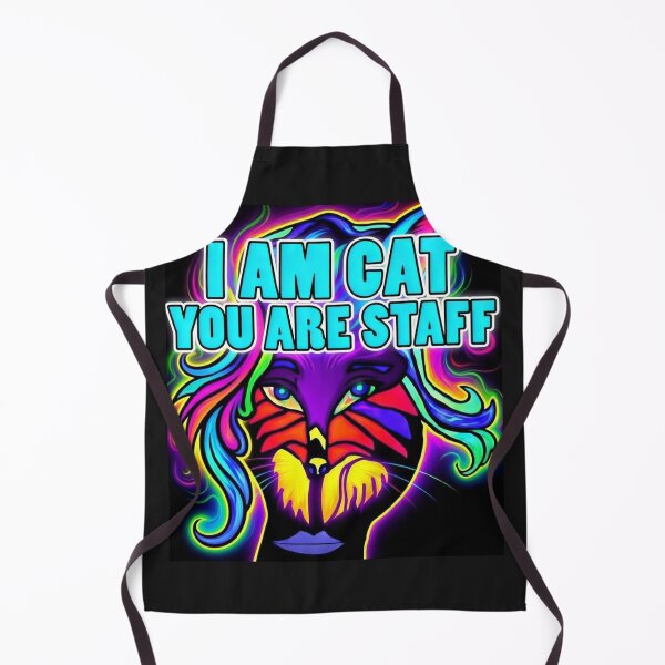 Item preview, I Am Cat You Are Staff / Funny Neon Psychedelic Cat Art designed and sold by ZunZunArt.