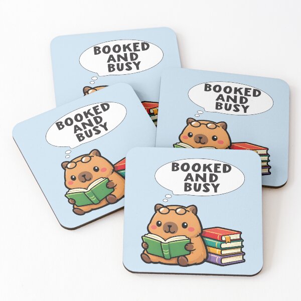 Item preview, Booked and Busy Kawaii Capybara Reading designed and sold by samah82.