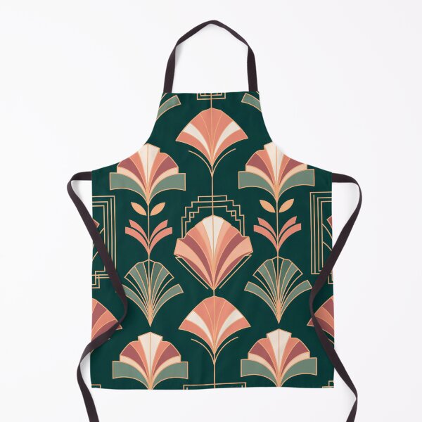 Item preview, Art Deco Fan Pattern - Emerald & Coral designed and sold by JhonMaverick.