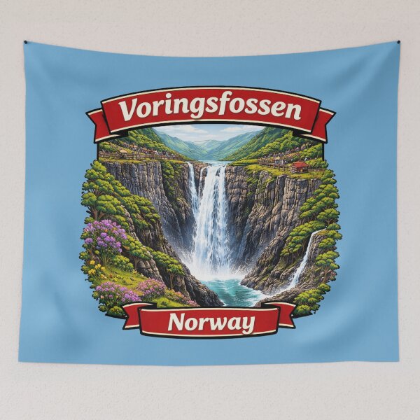Item preview, Vøringsfossen, Norway - Iconic Waterfall & Canyon designed and sold by Myra365Art.