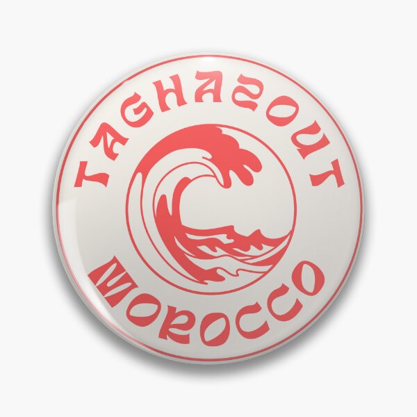Item preview, TAGHAZOUT — Morocco Surf Sticker (White & Red) (The Surf Spots Collection) designed and sold by Hob's Sticker Shop.