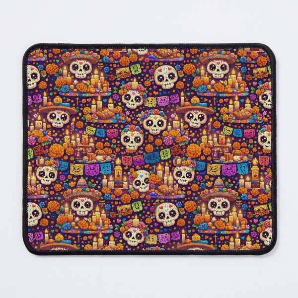 Item preview, Skulls and flowers on the Day of the Dead designed and sold by Imprearte.