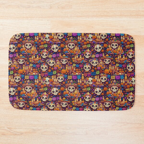 Item preview, Skulls and flowers on the Day of the Dead designed and sold by Imprearte.