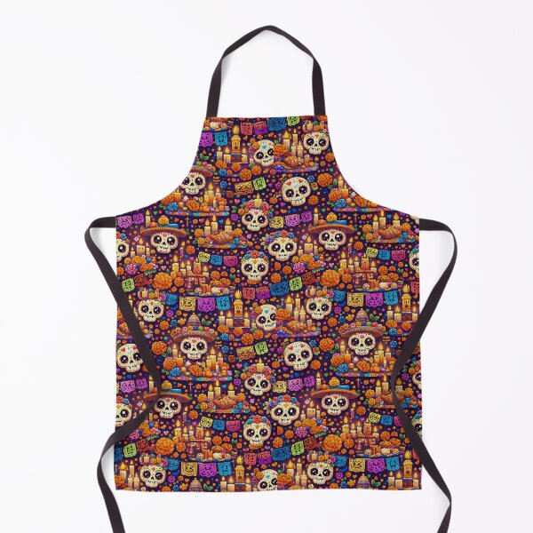 Item preview, Skulls and flowers on the Day of the Dead designed and sold by Imprearte.