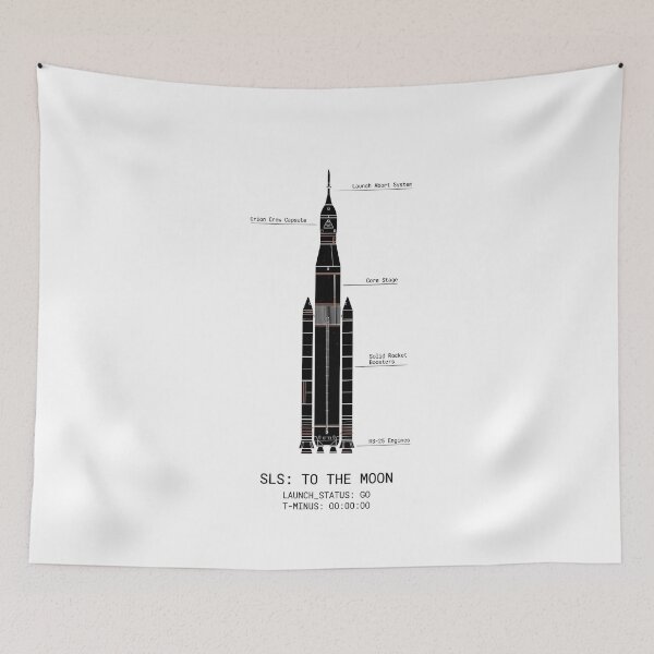 Item preview, NASA SLS Rocket Blueprint - Artemis Moon Mission designed and sold by blastercreation.