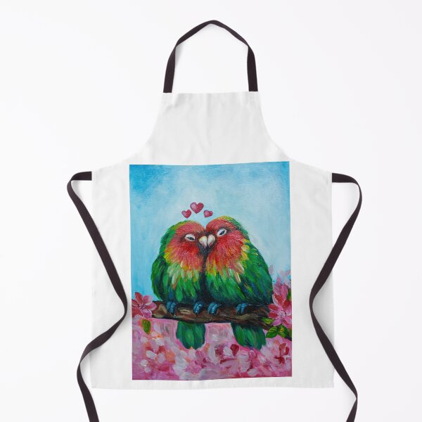 Item preview, Tropical Lovebirds in bloom designed and sold by Agnieszka Gajewska art.