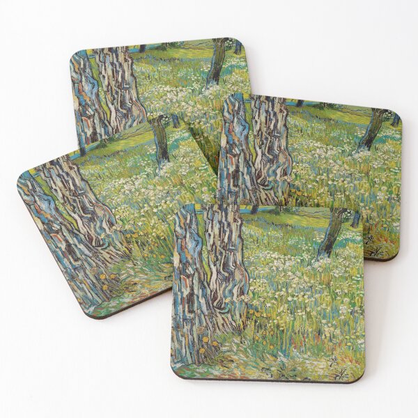 Item preview, Tree Trunks in the Grass by Vincent van Gogh: Post Impressionist Nature Print designed and sold by artofuniverse.