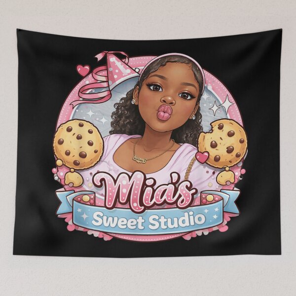 Item preview, Mia Sweet Studio Cute Baker Girl Chocolate Chip Cookies Pastry Chef Logo designed and sold by StanaLuis.