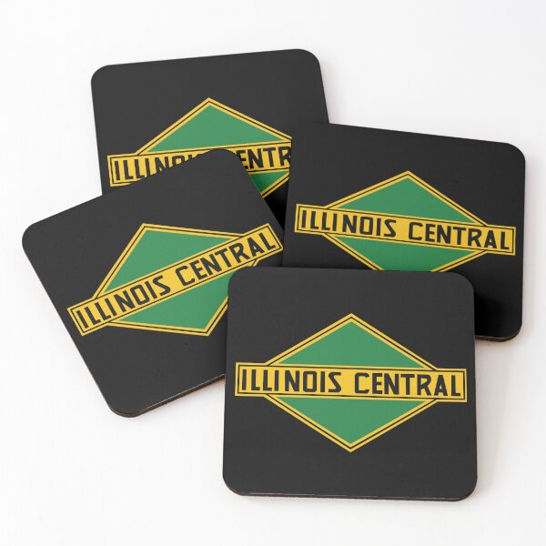 Item preview, Illinois Central Railroad Retro Logo – Vintage Midwest Railway Train Art Print designed and sold by Analog Aura .