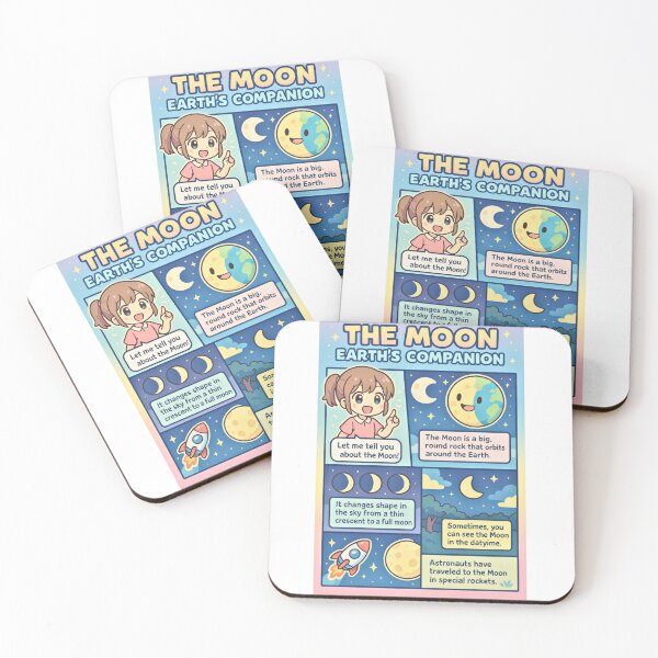 Item preview, The Moon Earth's Companion Fun Facts designed and sold by HanaiPrint.