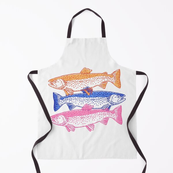 Item preview, Colorful Trout Fishing Illustration Vintage Angler Design designed and sold by trajeado14.