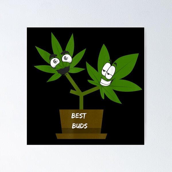 Item preview, Mejores amigos, divertido, cannabis, hojas de marihuana, fumar hierba, amistad, juego de palabras, arte designed and sold by StanaLuis.