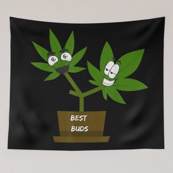 Item preview, Mejores amigos, divertido, cannabis, hojas de marihuana, fumar hierba, amistad, juego de palabras, arte designed and sold by StanaLuis.