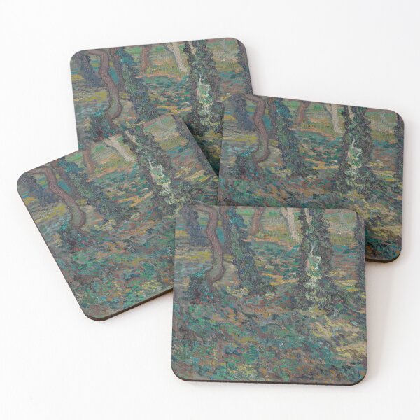 Item preview, Tree Trunks With Ivy by Vincent van Gogh: Post Impressionist Forest Print designed and sold by artofuniverse.