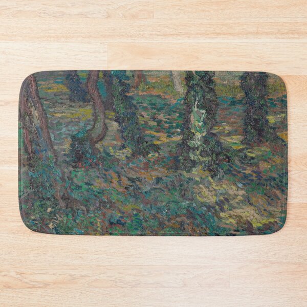 Item preview, Tree Trunks With Ivy by Vincent van Gogh: Post Impressionist Forest Print designed and sold by artofuniverse.