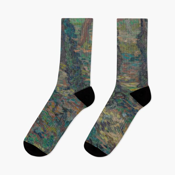 Item preview, Tree Trunks With Ivy by Vincent van Gogh: Post Impressionist Forest Print designed and sold by artofuniverse.
