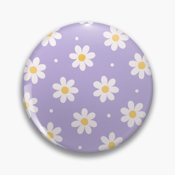 Item preview, White Daisy Polka Dot Pattern on Lilac Background Floral Design designed and sold by daila70.