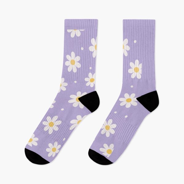 Item preview, White Daisy Polka Dot Pattern on Lilac Background Floral Design designed and sold by daila70.