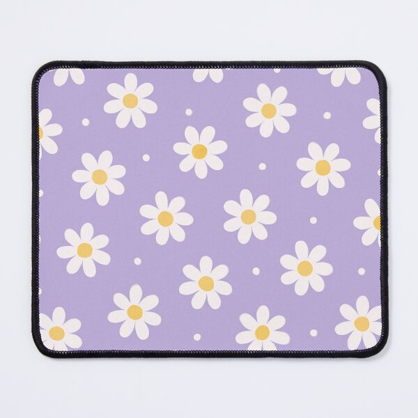 Item preview, White Daisy Polka Dot Pattern on Lilac Background Floral Design designed and sold by daila70.