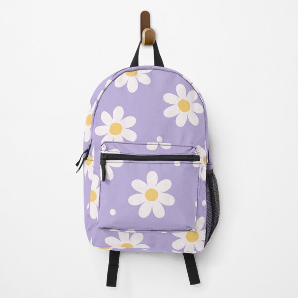 Item preview, White Daisy Polka Dot Pattern on Lilac Background Floral Design designed and sold by daila70.