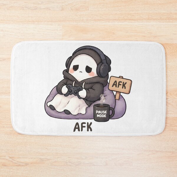 Item preview, AFK Ghost | Cute Kawaii Aesthetic | Gamer Introvert Design designed and sold by The Mood Index.