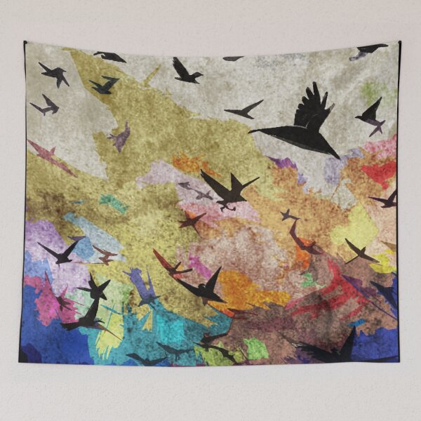 Item preview, Abstract flying birds designed and sold by kinpirks.