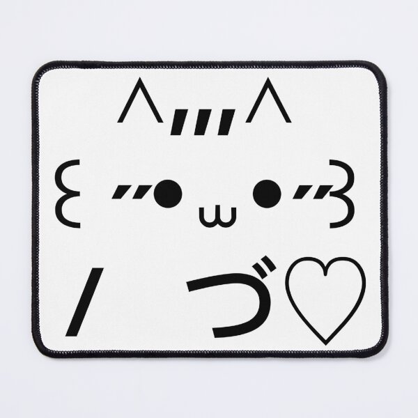 Item preview, Cute Fluffy Cat Kaomoji designed and sold by LittleLinenKitten.