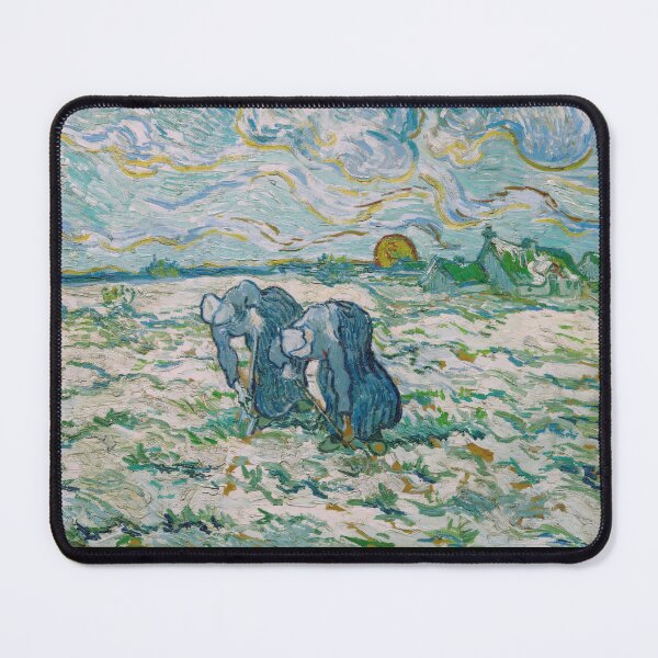 Item preview, Two Peasant Women by Vincent van Gogh: Post Impressionist Fine Art Print designed and sold by artofuniverse.