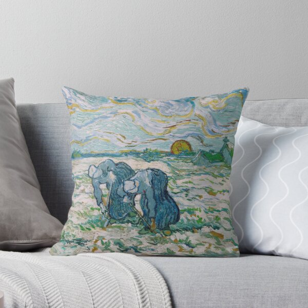 Item preview, Two Peasant Women by Vincent van Gogh: Post Impressionist Fine Art Print designed and sold by artofuniverse.