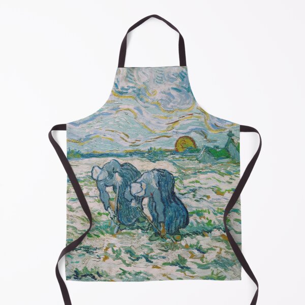 Item preview, Two Peasant Women by Vincent van Gogh: Post Impressionist Fine Art Print designed and sold by artofuniverse.