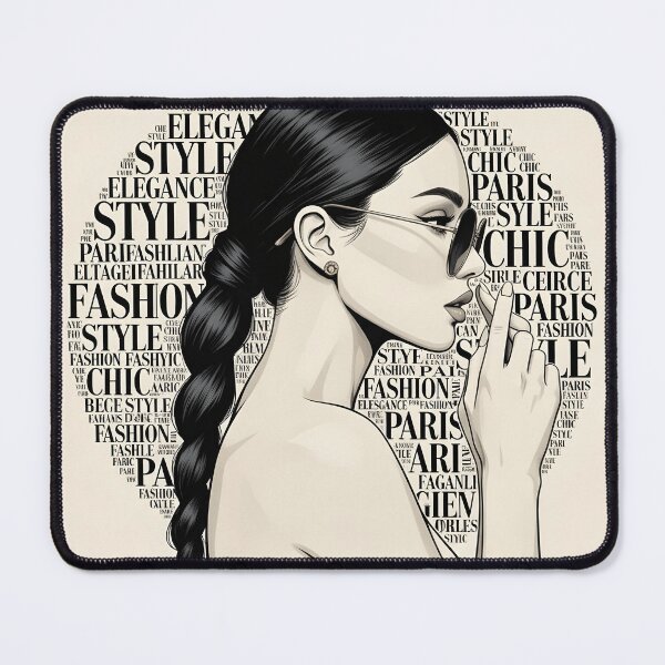Item preview, Parisian Elegance Profile Word Cloud Art designed and sold by Ossvio.