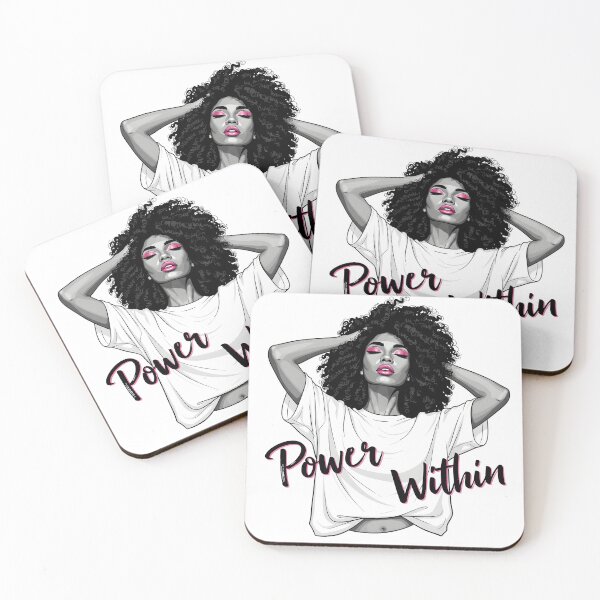 Item preview, Power Within Natural Hair Afro Illustration designed and sold by Ossvio.