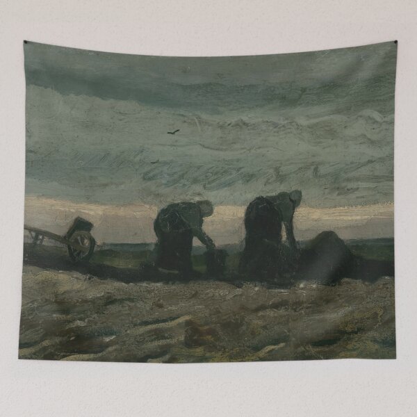 Item preview, Two Women on the Heath by Vincent van Gogh: Rustic Post Impressionist Poster designed and sold by artofuniverse.