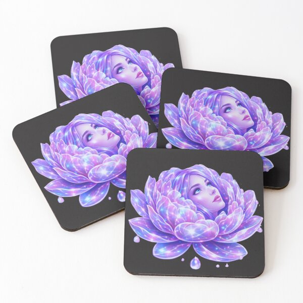 Item preview, Neon Holographic Flower Girl Art designed and sold by Nika Art Studio.