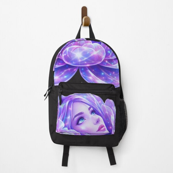 Item preview, Neon Holographic Flower Girl Art designed and sold by Nika Art Studio.