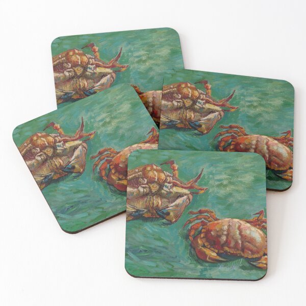 Item preview, Two Crabs by Vincent van Gogh: Bold Post Impressionist Coastal Print designed and sold by artofuniverse.