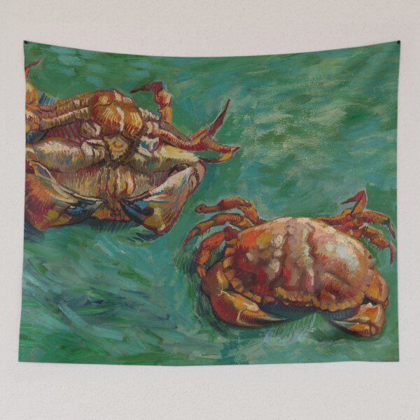 Item preview, Two Crabs by Vincent van Gogh: Bold Post Impressionist Coastal Print designed and sold by artofuniverse.