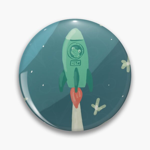 Item preview, Dreamy Rocket Launch | Whimsical Space Illustration with Frog designed and sold by MaddaMom.