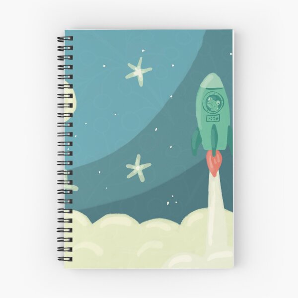 Item preview, Dreamy Rocket Launch | Whimsical Space Illustration with Frog designed and sold by MaddaMom.