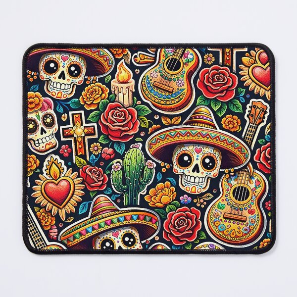 Item preview, Vibrant Mexican skulls and symbols designed and sold by Imprearte.