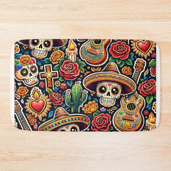 Item preview, Vibrant Mexican skulls and symbols designed and sold by Imprearte.