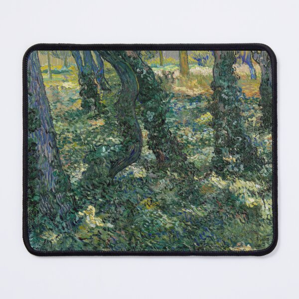 Item preview, Undergrowth by Vincent van Gogh: Lush Woodland Post Impressionist Print designed and sold by artofuniverse.