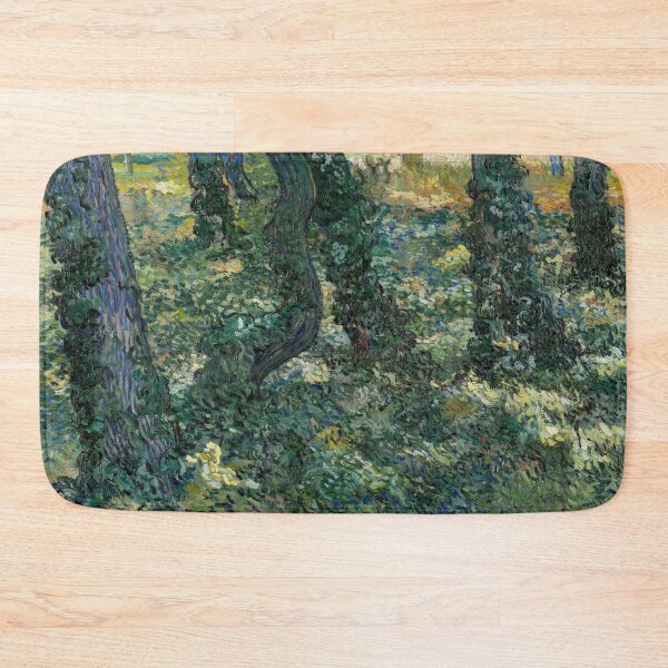 Item preview, Undergrowth by Vincent van Gogh: Lush Woodland Post Impressionist Print designed and sold by artofuniverse.