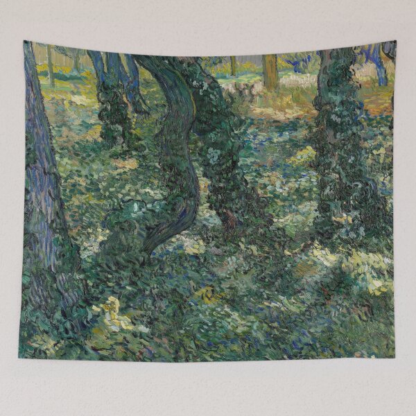 Item preview, Undergrowth by Vincent van Gogh: Lush Woodland Post Impressionist Print designed and sold by artofuniverse.
