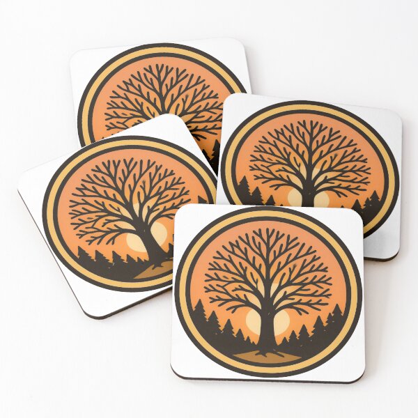 Item preview, Golden Horizon: Retro Tree Silhouette designed and sold by Liberty4Punk.