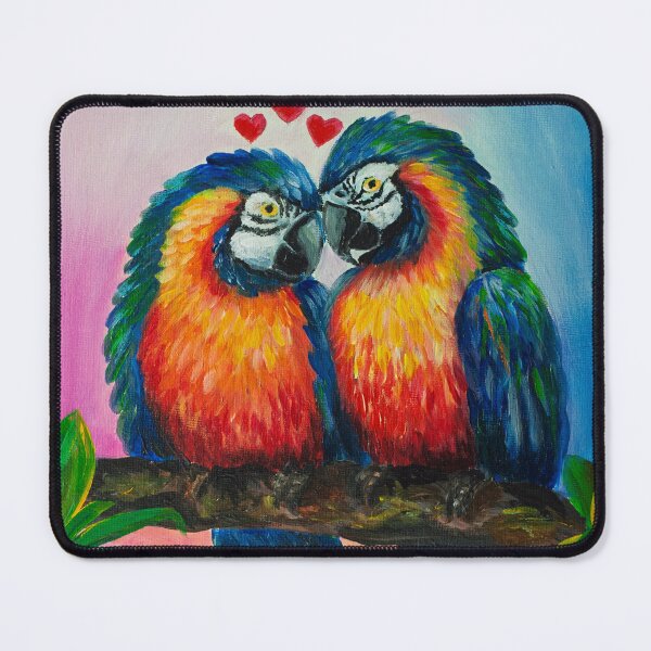 Item preview, Vibrant Ara Parrots in Rainforest designed and sold by Agnieszka Gajewska art.