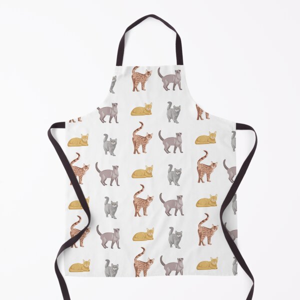Item preview, Different types of cats are shown in a simple arrangement with various poses and colors in a playful setting designed and sold by Ms. Iryna.