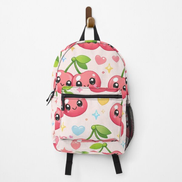 Item preview, Kawaii pattern of smiling cherries designed and sold by Imprearte.